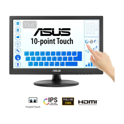 ASUS Touch VT169HE, 39.6 cm (15.6"), 1920 x 1080 pixels, Full HD, LED, 5 ms, Black
