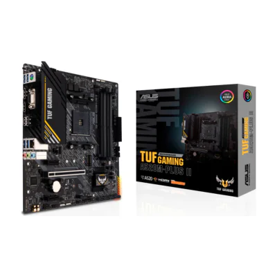 ASUS TUF GAMING A520M-PLUS II, AMD, Socket AM4, AMD Ryzen 3000 Series, AMD Ryzen 5000 Series, Socket AM4, DDR4-SDRAM, 128 GB