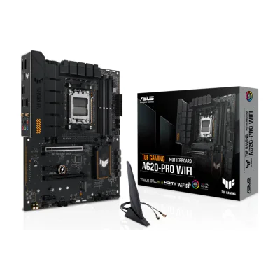 ASUS TUF GAMING A620-PRO WIFI, AMD, Socket AM5, AMD Ryzen 5000 Series, AMD Ryzen 7000 Series, Socket AM5, DDR5-SDRAM, 192 GB