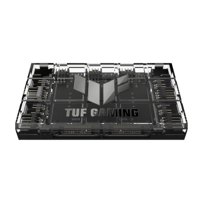 ASUS TUF Gaming ARGB PWM Fan Hub, Fan controller, Black, 4-pin, SATA, 115 mm, 69 mm