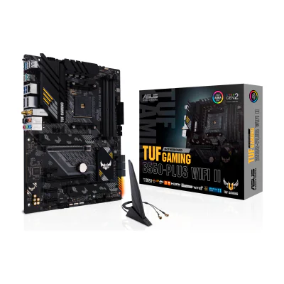 ASUS TUF GAMING B550-PLUS WIFI II, AMD, Socket AM4, AMD Ryzen 3000 Series, Socket AM4, DDR4-SDRAM, 128 GB