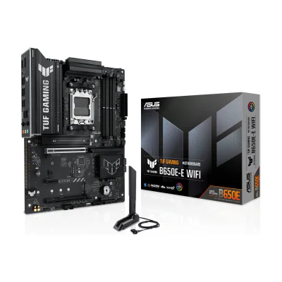 ASUS TUF GAMING B650E-E WIFI, AMD, Socket AM5, AMD Ryzen 7000 Series, AMD Ryzen 8000 Series, AMD Ryzen 9000 Series, Socket AM5, DDR5-SDRAM, 256 GB