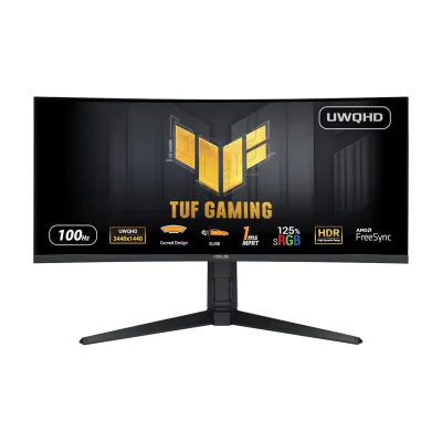 ASUS TUF Gaming VG34VQEL1A, 86.4 cm (34"), 3440 x 1440 pixels, UltraWide Quad HD, LED, 1 ms, Black