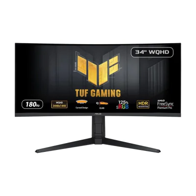 ASUS TUF Gaming VG34VQL3A, 86.4 cm (34"), 3440 x 1440 pixels, UltraWide Quad HD, LCD, 1 ms, Black