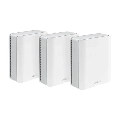 ASUS ZenWiFi BT10 (W-3-PK), White, Internal, Mesh system, Power, 278.709 m², Tri-band (2.4 GHz / 5 GHz / 6 GHz)