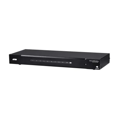 ATEN 10 Port 4K HDMI Splitter, HDMI, 10x HDMI, 4096 x 2160 pixels, Black, Metal, 4K Ultra HD