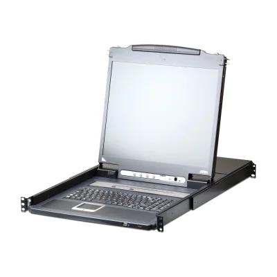 ATEN 16-Port 17" LCD KVM Switch Over IP (USB - PS/2 VGA) with USB Peripheral port, 43.2 cm (17"), LCD, USB, USB, VGA, US English