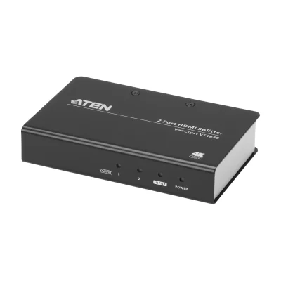 ATEN 2-Port True 4K at 60Hz (4:4:4), HDMI Splitter, HDMI, 2x HDMI, 4096 x 2160 pixels, Black, Metal, 4K Ultra HD