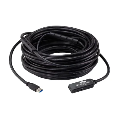ATEN 20 M USB 3.2 Gen1 Extender Cable, 20 m, USB A, USB C, USB 3.2 Gen 1 (3.1 Gen 1), 5 Gbit/s, Black