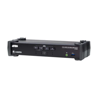 ATEN 4-Port USB 3.0 4K HDMI KVMP™ Switch with Audio Mixer Mode, 4096 x 2160 pixels, 4K Ultra HD, 2.535 W, Black