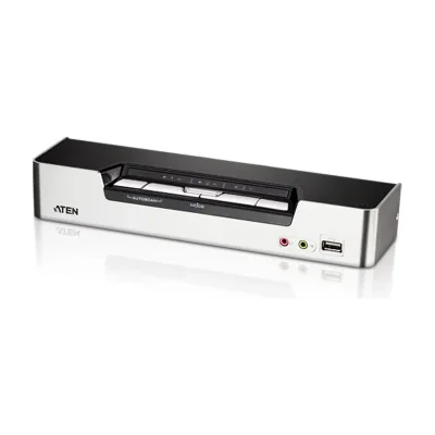 ATEN 4-Port USB HDMI KVM Switch with Audio & USB 2.0 Hub (KVM cables included), 1920 x 1200 pixels, WUXGA, 3.62 W, Black