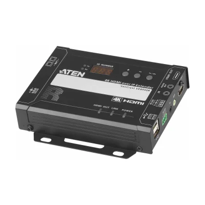 ATEN 4K HDMI Over IP Receiver, 4096 x 2160 pixels, AV receiver, 100 m, Wired, Black, HDCP