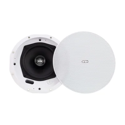 ATEN 6.5" Coaxial Ceiling Loudspeaker, 2-way, Wired, 60 W, 80 - 20000 Hz, 8 Ω, White