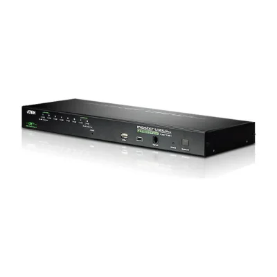 ATEN 8-Port USB - PS/2 VGA KVM Over IP Switch with USB Peripheral port, 2048 x 1536 pixels, Ethernet LAN, QXGA, Rack mounting, 9.5 W, 1U