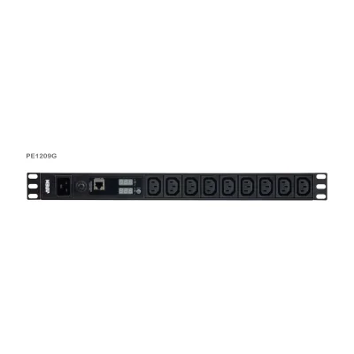 ATEN Basic Metered 1U PDU, Basic, Metered, 1U, Black, LCD, 9 AC outlet(s), C13 coupler