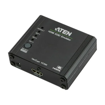 ATEN HDMI EDID Emulator, 4096 x 2160 pixels, 1920 x 1200,3840 x 2160,4096 x 2160, 10.2 Gbit/s, DTS-HD Master Audio, Dolby TrueHD, Black, Metal