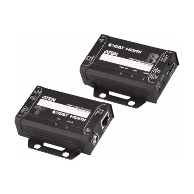 ATEN HDMI HDBaseT Small Factor Extender, 4096 x 2160 pixels, AV transmitter & receiver, 150 m, Wired, Black, HDCP