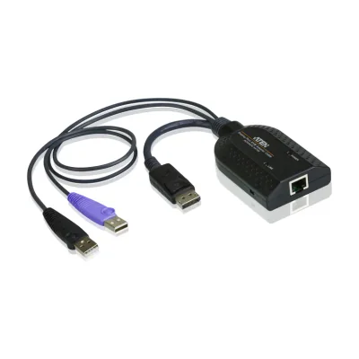 ATEN KA7169-AX, USB, USB, DisplayPort, Black, Metallic, Purple, RJ-45, 1 x RJ-45
