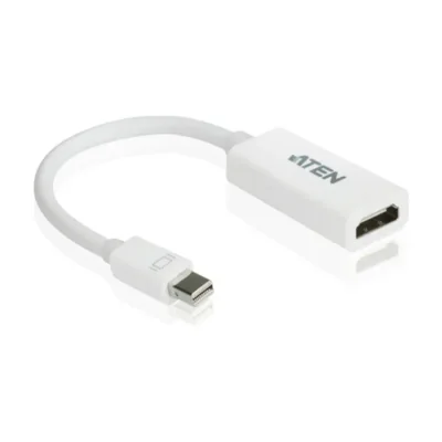 ATEN Mini DisplayPort to HDMI converter, Mini DisplayPort, HDMI, Male, Female, Straight, Straight