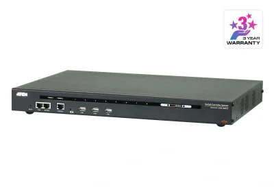 ATEN SN0108CO-AXA-G. Console port: RJ-45/Mini-USB. Dimensions (WxDxH): 329.8 x 437.2 x 44 mm, Weight: 5.26 kg. Power source type: AC, AC input voltage: 100 - 240 V, AC input frequency: 50 / 60 Hz. Certification: RoHS