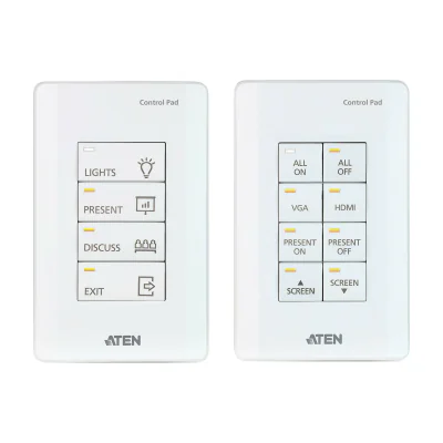 ATEN VK0100, Plastic, White, 2 channels, 0 - 50 °C, -20 - 60 °C, 0 - 80%
