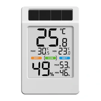 BALDRTHERM B0590TH-V6 Termohigrometru alimentat cu energie solară, cu ecran mare