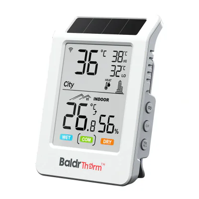 BALDRTHERM HCS596WB Termohigrometru cu Wi-Fi alimentat cu energie solară