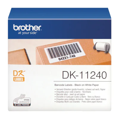 Banda Continua Hartie Original Brother Black on White, DK11240, pentru P-TOUCH QL-1100|QL-1110N|QL-1050|QL-1060N|QL-570, 500, incl.TV 0 RON, "DK11240"