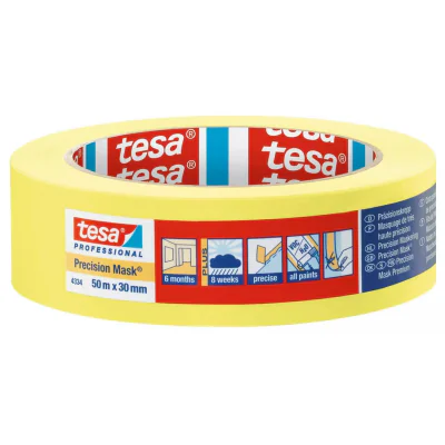 Bandă de mascare TESA PRECISION-MASK/50X30/YW, 50 m, lățime 30 mm