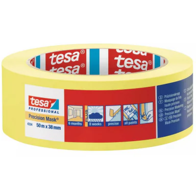Bandă de mascare TESA PRECISION-MASK/50X38/YW, 50 m, lățime 38 mm