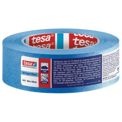 Bandă de mascare TESA UV-PAPER-MASK/50X38/BE, 50 m, lățime 38 mm