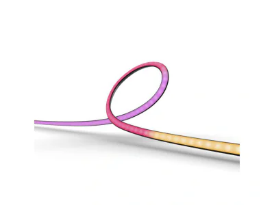 Banda LED RGB Philips Hue Gradient pentru PC, monitor 32-34 inch, 19W ,1000 lm, lumina alba si color, 116.5cm, Alb