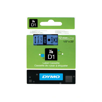 Bandă termică DYMO D1 Standard - Black on Blue - 12mm