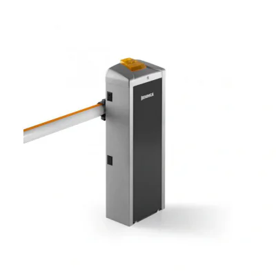 Bariera electromecanica auto Beninca EVA7, (receptor radio incorporat), permite instalarea unui brat de maxim 7 metri, recomandata pentru uz intensiv, alimentare la 220V, alimentare motor 24Vdc, viteza de operare: 3.5-6 secunde, loc pentru montare fo