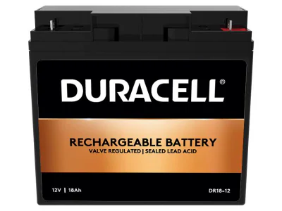Baterie auto Duracell, voltaj 12V 18Ah VRLA, capacitate 18000 mAh