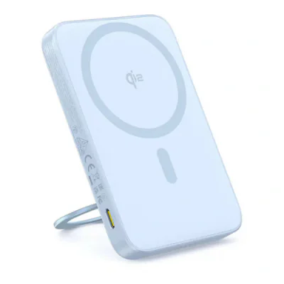 Baterie externa Baseus PicoGo Qi2 Magnetic, 5000mAh, PD 20W, 1 x USB Type-C, incarcare wireless Qi2 15W, prindere magnetica Iphone, include cablu USB Type-C la USB Type-C 30cm, albastru