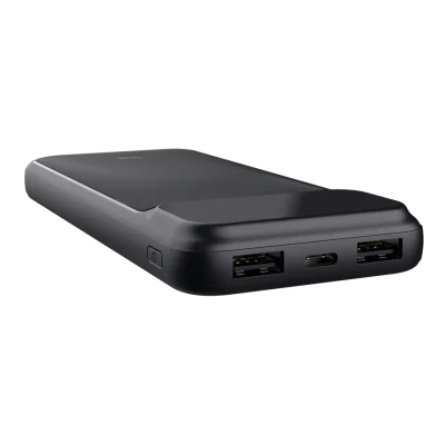 Baterie externa Trust Avala, capacitate 10.000mAh, 3 porturi, timp reincarcare 6 ore, negru