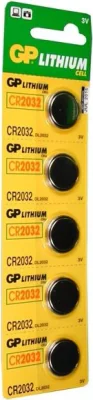 BATERIE GP BATTERIES BUTONI (CR2032), 3V litiu, 5 buc., "GPCR2032-BL5" (include TV 0.05lei)
