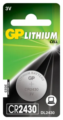 Baterie GP Batteries, butoni (CR2430) 3V lithium, blister 1 buc. "GPCR2430-2CPU1" "GPPBL2430052" - 945242