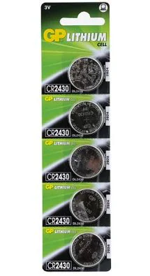 Baterie GP Batteries, butoni (CR2430) 3V lithium, blister 5 buc. "GPCR2430-2CPU5" "GPPBL2430054" - 645266