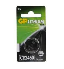 Baterie GP Batteries, butoni (CR2450) 3V lithium, blister 1 buc. "GPCR2450-2CPU1" "GPPBL2450052" - 945243