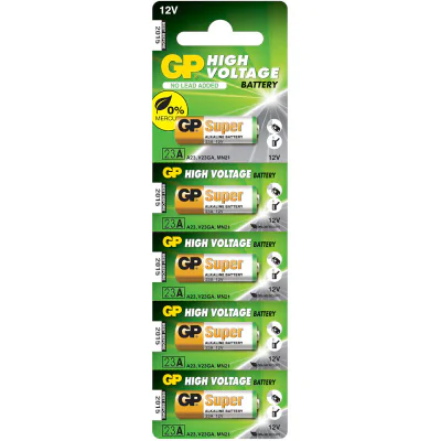 Baterie GP Batteries, Super Alcalina LR23 (23A) 12V alcalina, blister 5 buc. 23AF-U5, "GP23AF-2C5"