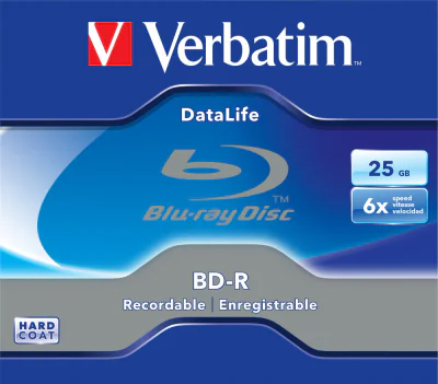 BD-R DL VERBATIM 25GB, viteza 6x, 1 buc, Jewel Case, printabil, "43840"