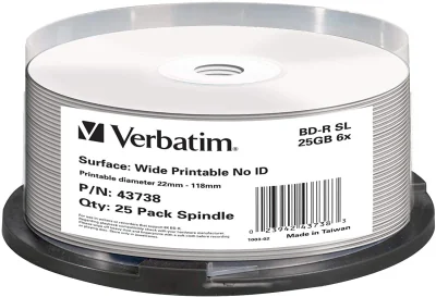 BD-R VERBATIM 25GB, Viteza 6X, 25PK SPINDLE, "43738"