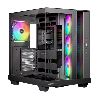 be quiet! Light Base 500 LX Black, Midi Tower, PC, Black, ATX, micro ATX, Mini-ITX, Acrylonitrile butadiene styrene (ABS), Glass, Steel, Gaming