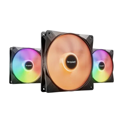 be quiet! LIGHT WINGS LX 140mm PWM 3-Pack Black, Fan, 14 cm, 1200 RPM, 95 m³/h, Black