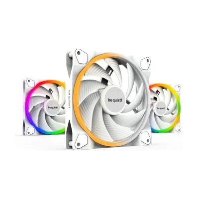 be quiet! Light Wings White | 140mm PWM high-speed Triple-Pack, Fan, 14 cm, 2200 RPM, 121.82 m³/h, White