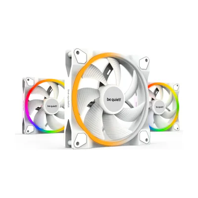 be quiet! Light Wings White | 140mm PWM Triple Pack, Fan, 14 cm, 1500 RPM, 95.14 m³/h, White