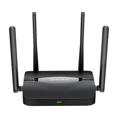 BE3600 Dual-Band Wi-Fi 7 Router SPEED: 688 Mbps at 2.4 GHz + 2880 Mbps at 5 GHz SPEC: 4× External Antennas,  3× Gigabit LAN Ports, 1× Gigabit WAN Port, MLO, 4096-QAM, OFDMA, HE160 FEATURE: MERCUSYS App, Router/Access Point Mode, WPS Button, Reset But