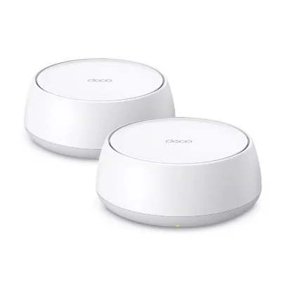 BE3600 Whole Home Mesh Wi-Fi 7 System SPEED: 688 Mbps at 2.4 GHz + 2882 Mbps at 5 GHz SPEC: Internal Antennas, 2 × 1 Gigabit Ports (WAN/LAN auto-sensing), 160MHz for 5 GHz, 4-Stream FEATURE: Deco App, Router/AP Mode, IPv6, IPTV, HomeShield (Parental 